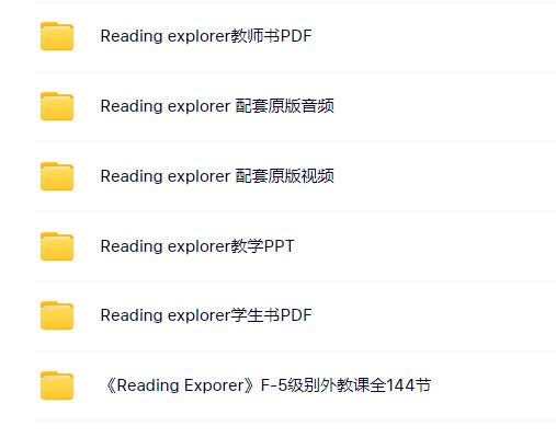 《Reading Explorer》第2版全套教材+ppt+音視頻+144節(jié)外教課資源